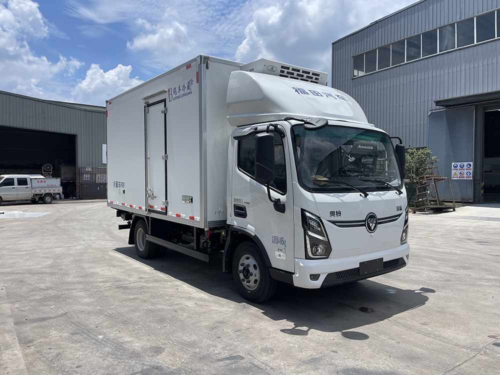 （厢长4.1M）福田奥铃智蓝纯电动冷藏车